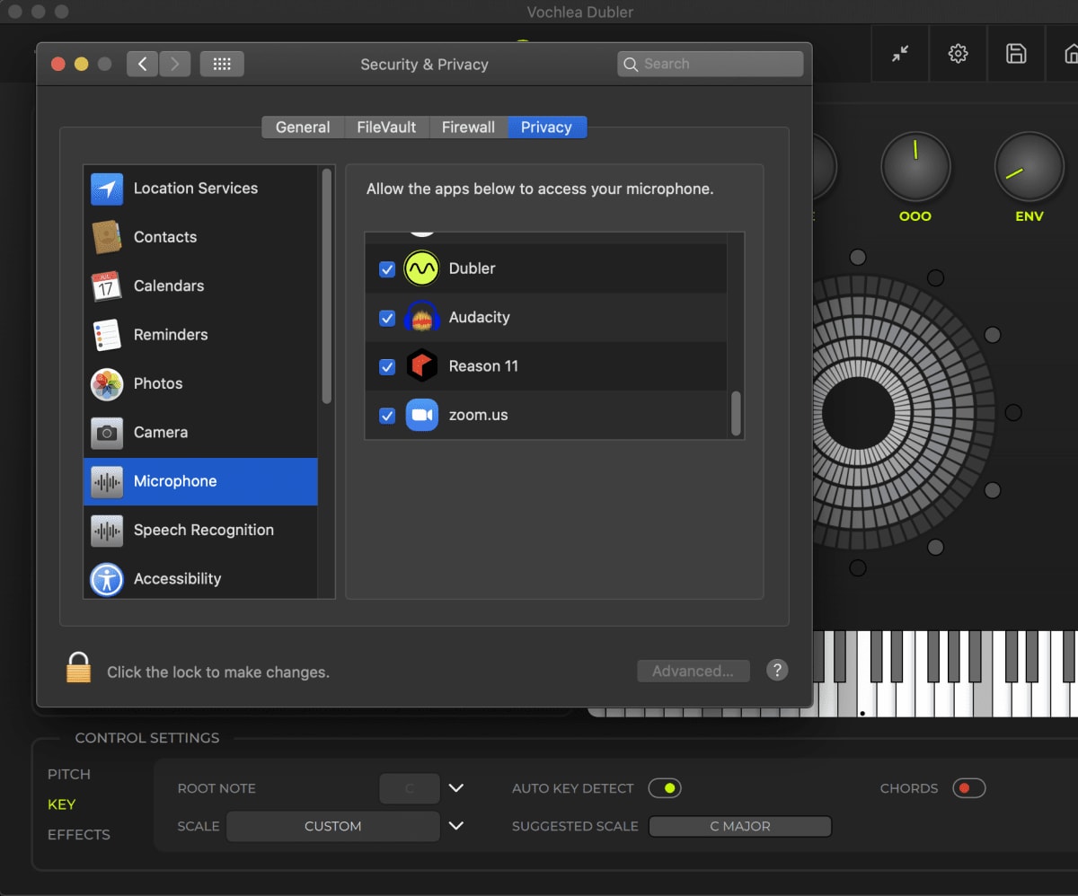 Microphone Recognised but no response in app